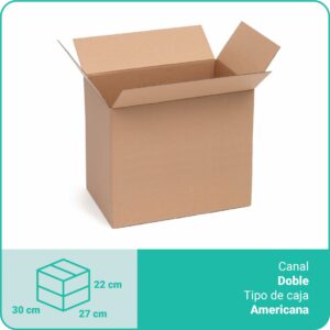 Caja Cartón | 30 x 27 x 22 cm | Caja Americana, Canal Doble