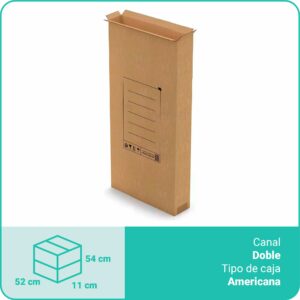 Caja Cartón | 52 x 11 x 54 cm | Caja Americana, Canal Doble